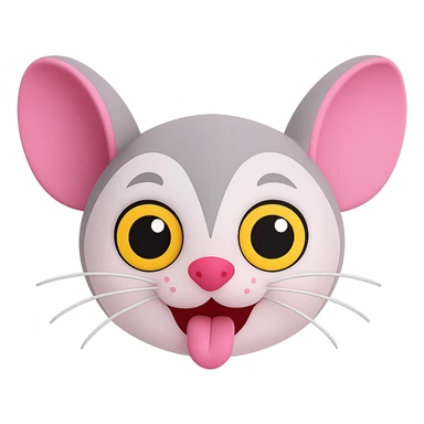 Remove the black background and make it transparent. Keep the sugar glider's face and smile unchanged, preserving the original style and details. sticker