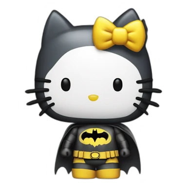hello kitty and batman sticker