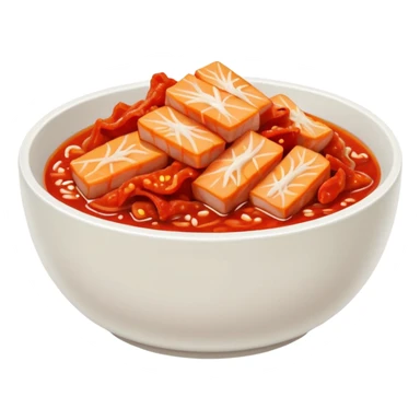 baechu kimchi in a bowl inspired by reference photo sticker