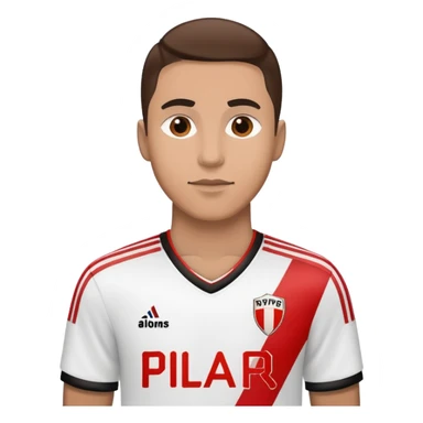 🤷🏻‍♂️ con la camiseta de River Plate sticker