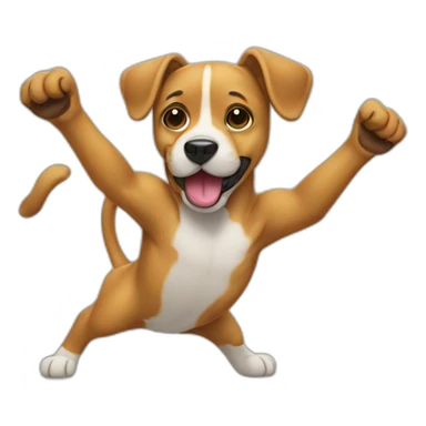 Un chien qui fait un dab sticker