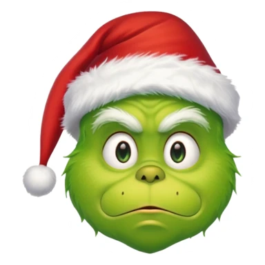 The grinch with santa hat sticker