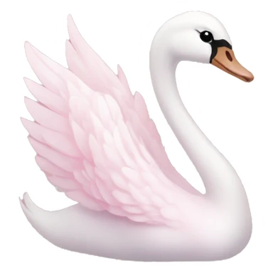 pastel pink swan sticker