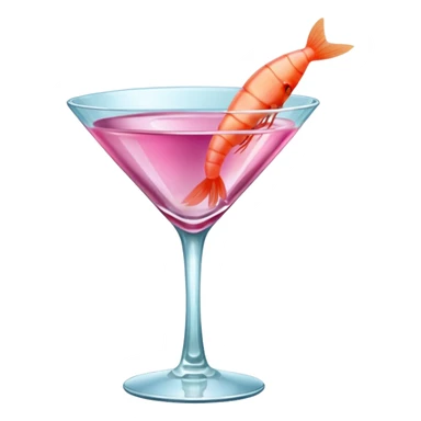 mini shrimp in martini glass sticker