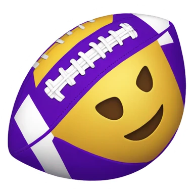 football ball in yellow and purple sticker