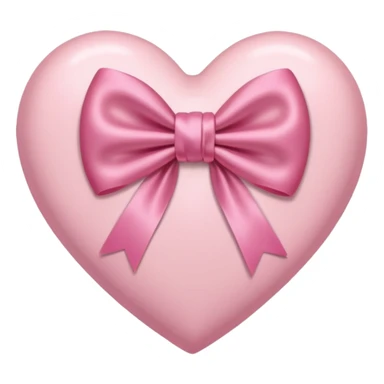 Light Pink heart with bow sticker