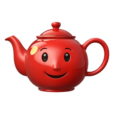 talking teapot red  sticker