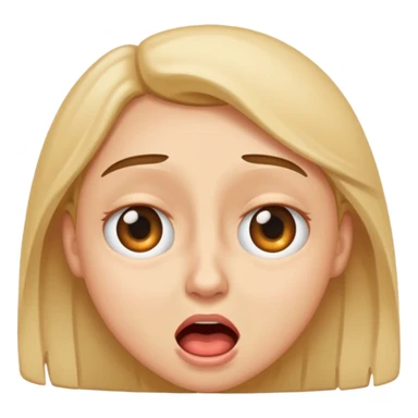 Eye roll while cringing sticker