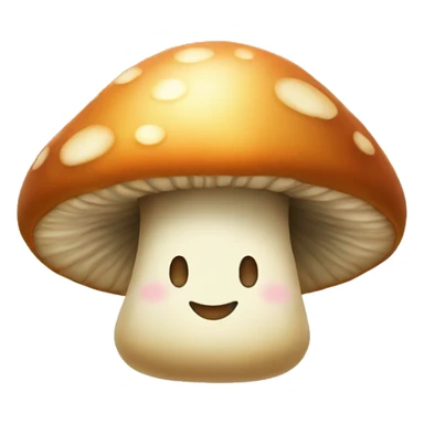 mushroom smile sticker