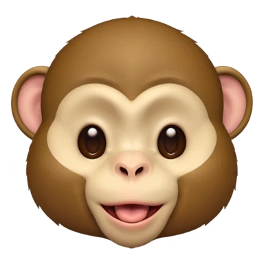 monkey with eyes closed sticking out tongue sticker