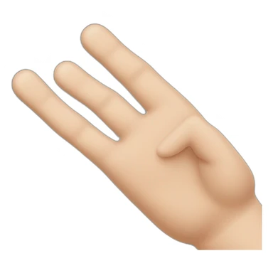 three finger and another finger folded sticker