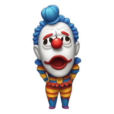 payaso con cara de culo sticker