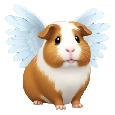 guinea pig with angel wings  sticker