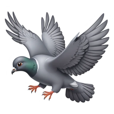 angry pigeon dive bombing sticker