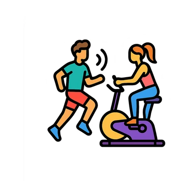 sportsmans doing cardio exercises sticker