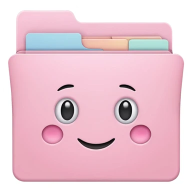 pastel pink folder for app icon aesthetic sticker