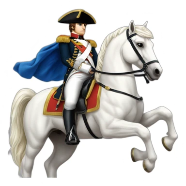 Napoléon Bonaparte on white horse sticker