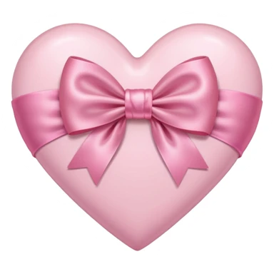light pink heart with pink bow sticker