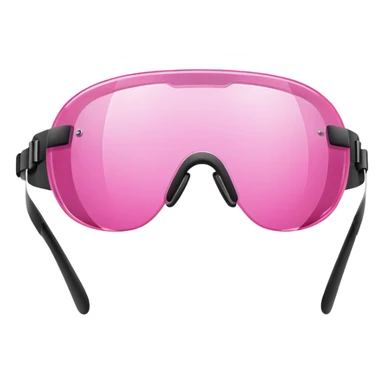protective welding glasses with pink lenses, frameless design, safety eyewear with bright pink tinted lenses sticker
