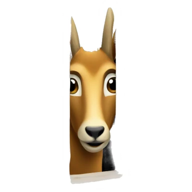 chamois peeping behind the door sticker