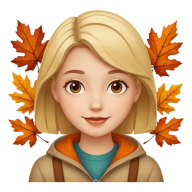 fall happy girly emoji artsy  sticker