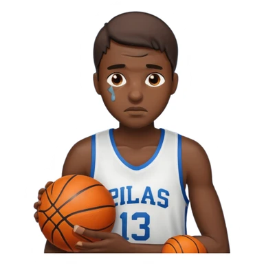 tired basketball player, sweating a lot sticker