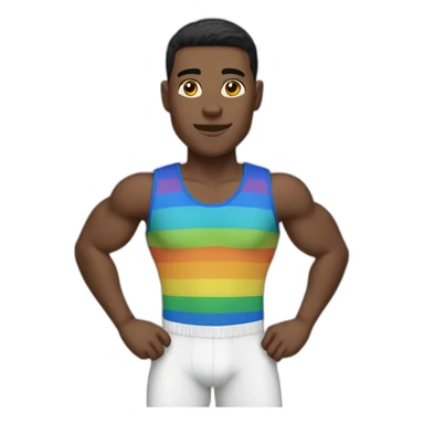 Athletic gay boy sticker