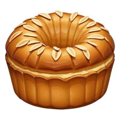 Alsacian kougelhopf with almonds on the top. The base is a bit larger than the top part sticker