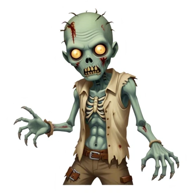 Cinematic Realistic WoW undead friendly zombie Portrait, captured in a fierce, battle-ready stance, muscles taut beneath his tattered, earth-toned attire. His decayed, pallid skin and glowing eyes are rendered with intense lifelike detail and dynamic lighting, high shine, embodying the raw, relentless fury of an undead friendly zombie in the heat of combat. sticker