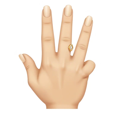 A hand where we do like a middle finger but with the ring finger is the one up sticker