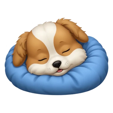 comfy sleeping cute dog sticker