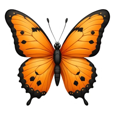 an orange butterfly sticker