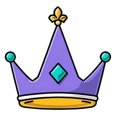 fancy king's crown with gems sticker