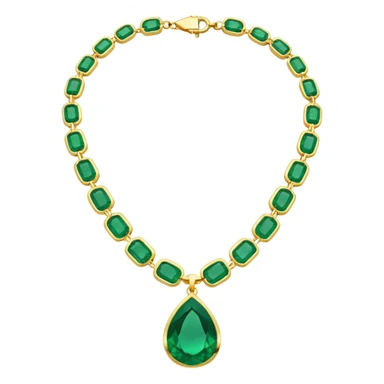 emerald necklace with clasp sticker