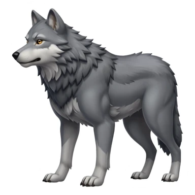 wolf body sticker