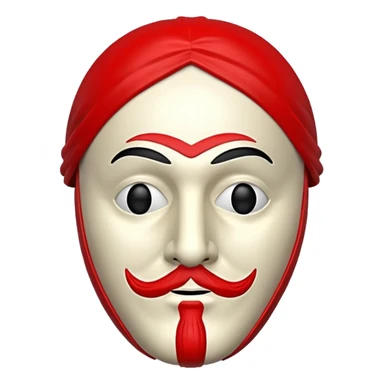 Money Heist mask emoji like real  sticker