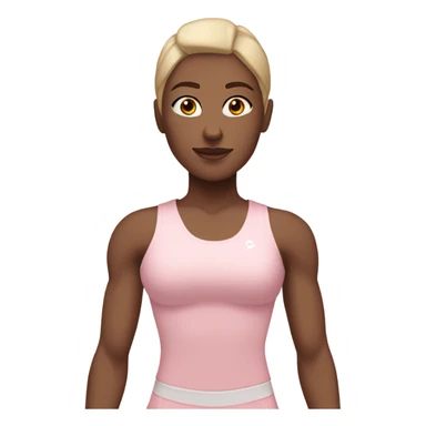 white fitness girl in light pink clothes sticker