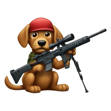 Clifford red dog humanoid military sniper sticker