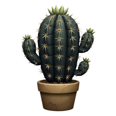 black cactus sticker