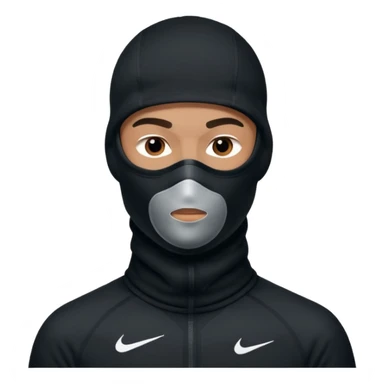Hombre con pasamontañas nike sticker