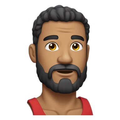 Boxeur chauve avec une petite barbe sticker