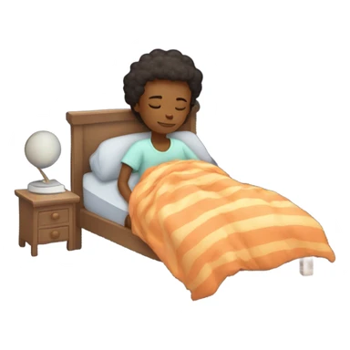 Sleeping in bed in outer space  sticker