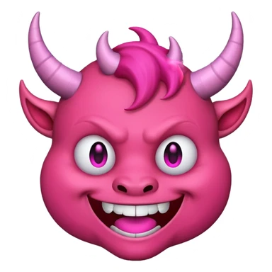 Devil emoji but pink 😈 sticker