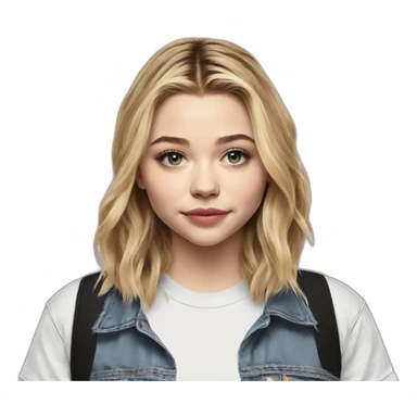 chloë grace moretz wearing tee sticker