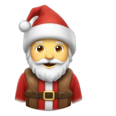 santa klaus with deers sticker