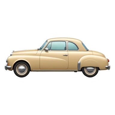 Beige retro car sticker