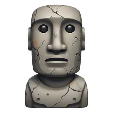 Moai statue sticker
