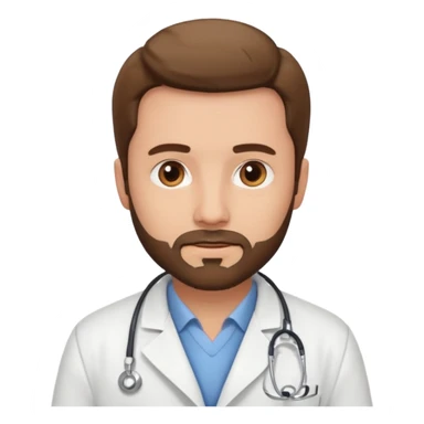 Male doctor little beard sticker