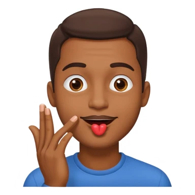 Un homme brun qui envoi un bisous sticker