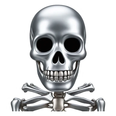 Skeleton made of chrome  sticker